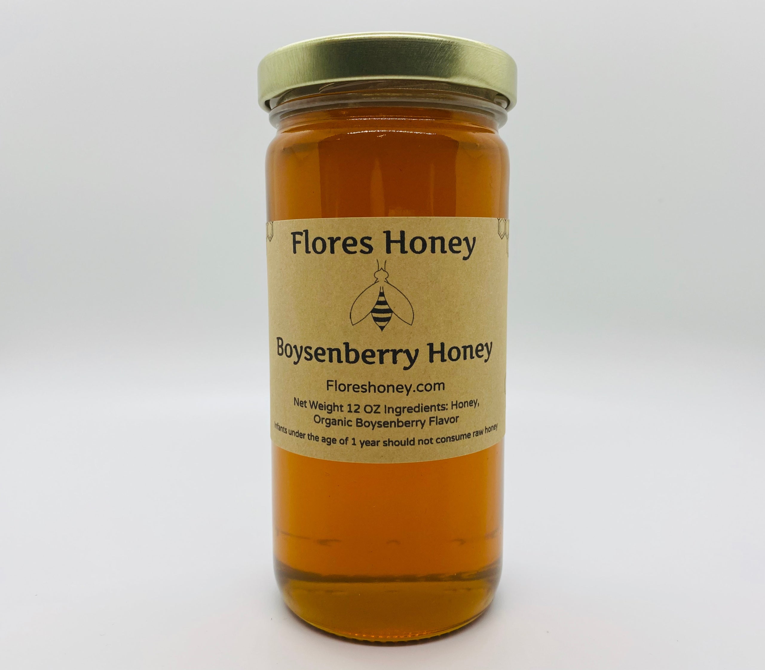 12 oz Boysenberry Honey Flores Honey